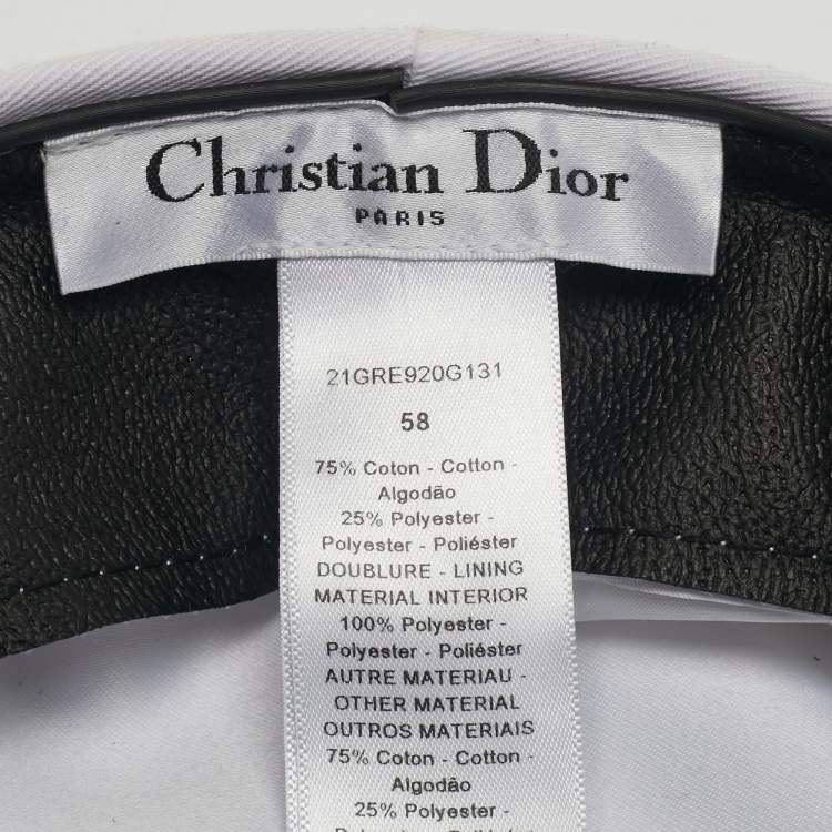 Pre Owned Dior White Greek Fisherman Special Edition Cap Size 58