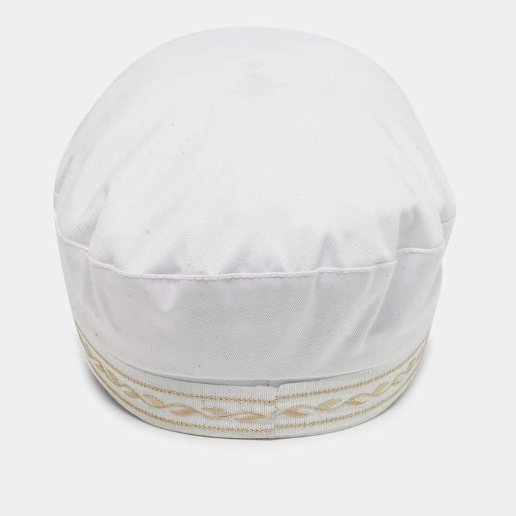 Pre Owned Dior White Greek Fisherman Special Edition Cap Size 58