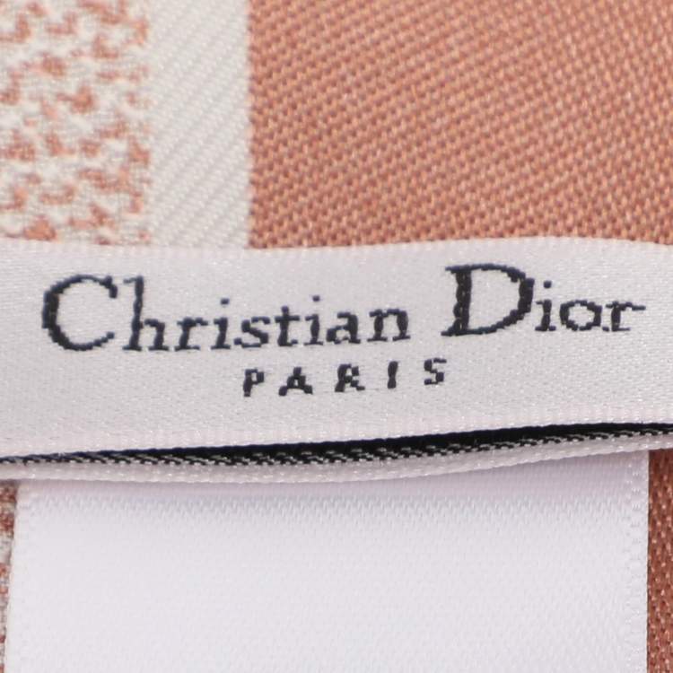 Pre Owned Dior  Ivory/Pink Toile de Jouy Sauvage Silk Mitzah Scarf