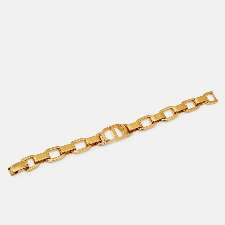 Pre Owned Dior CD Gold Tone Bracelet