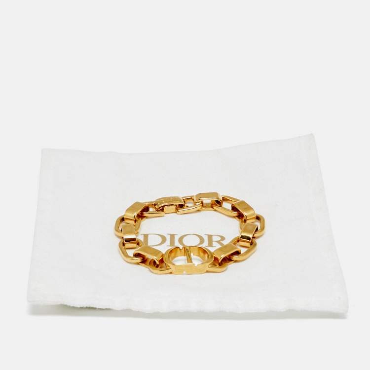 Pre Owned Dior CD Gold Tone Bracelet
