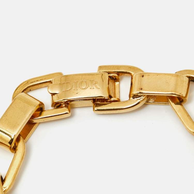 Pre Owned Dior CD Gold Tone Bracelet