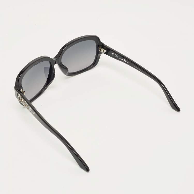 Pre Owned Dior Black Gradient BrillanceF Crystals Oversized Sunglasses