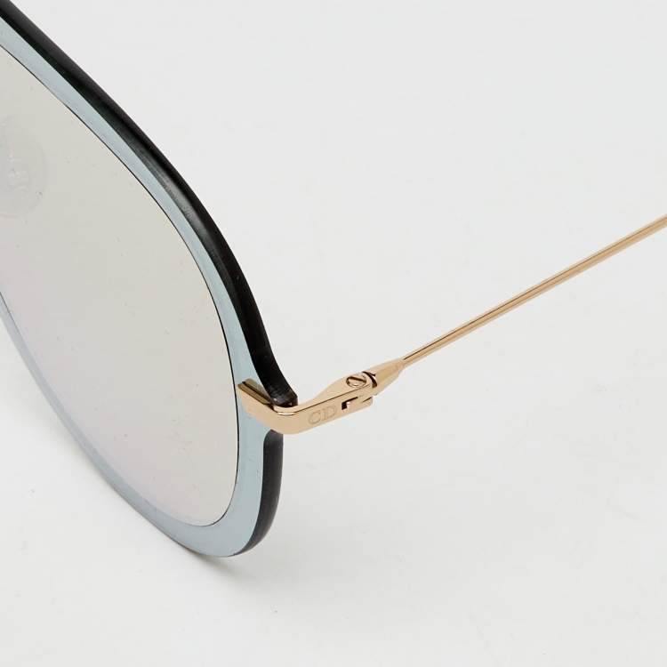 Pre Owned Dior Silver Tone/Pink Mirrored DiorUltime 1 Aviator Sunglasses