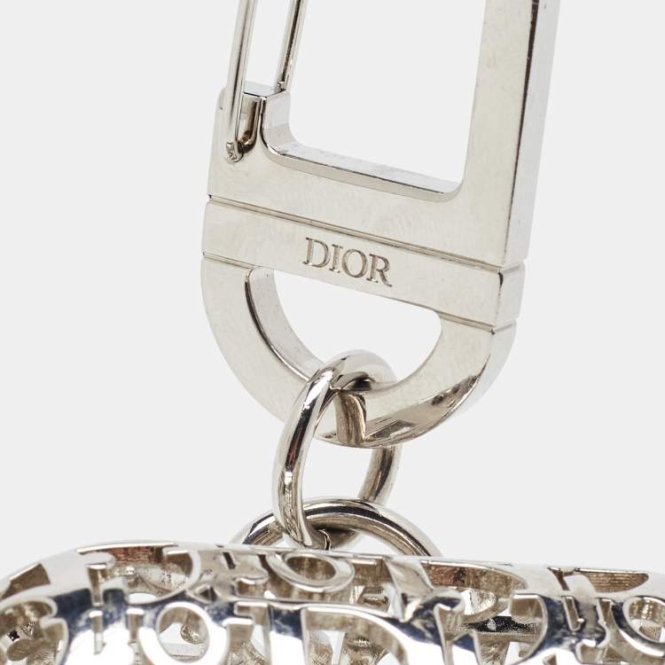 Pre Owned Dior Silver Oblique Metal Airpods Pro Case