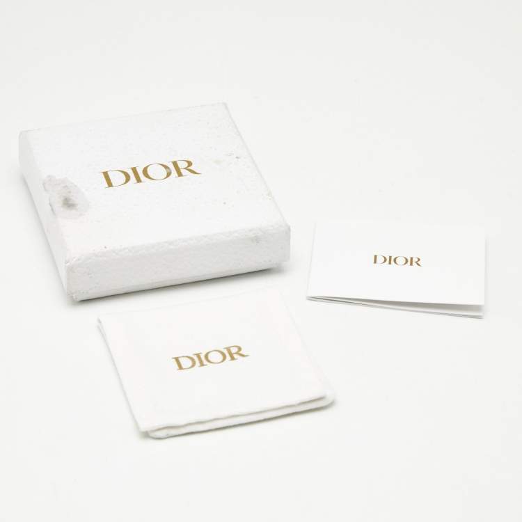 Pre Owned Dior CD Faux Pearl Gold Tone Earrings