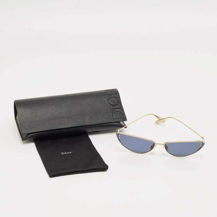 Pre Owned Dior Blue/Gold Tone MissDior B1U Cat Eye Sunglasses