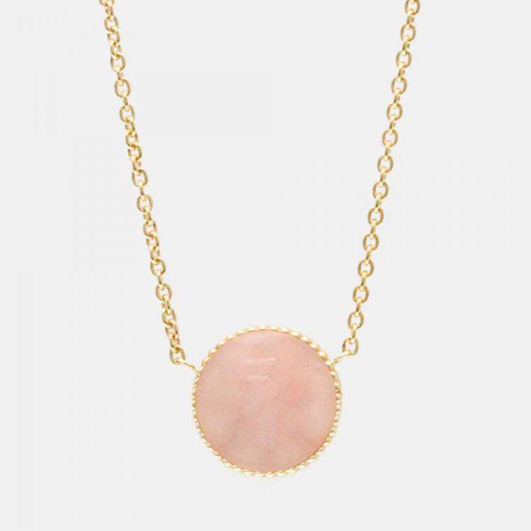 Pre Owned Christian Dior Rose des Vents Opal 18K Pink Gold Pendant Necklace 