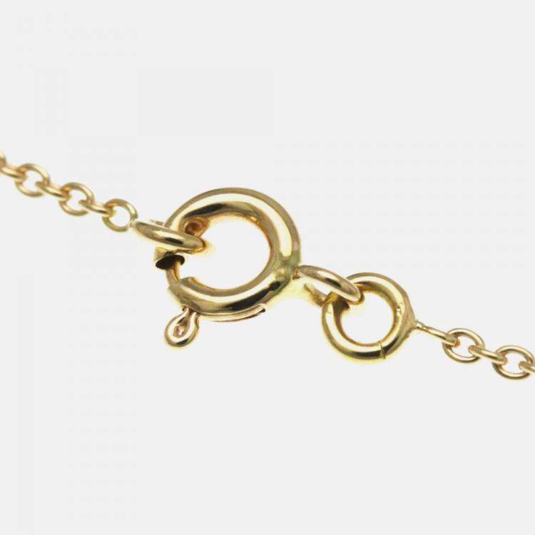 Pre Owned Christian Dior Rose des Vents Opal 18K Pink Gold Pendant Necklace 