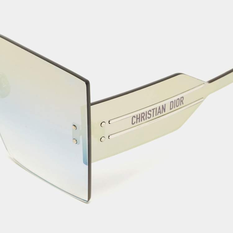 Pre Owned Dior Iridescent Blue Mirrored DiorClub M5U Butterfly Sunglasses