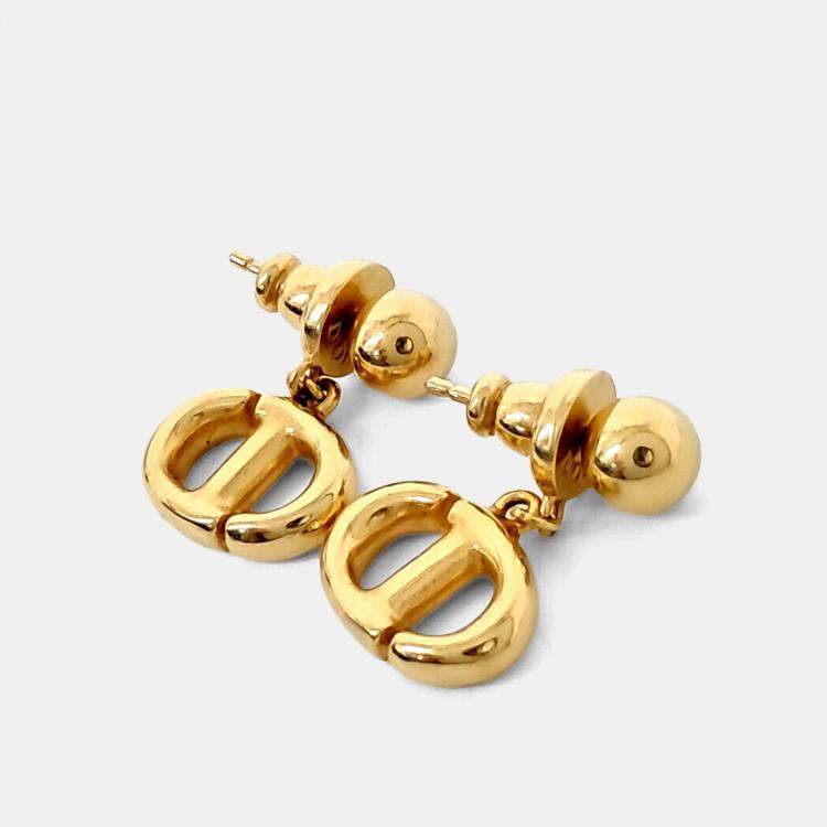 Pre Owned Dior Gold Plated Metal earrings