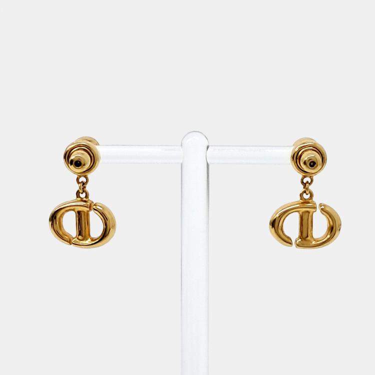 Pre Owned Dior Gold Plated Metal earrings