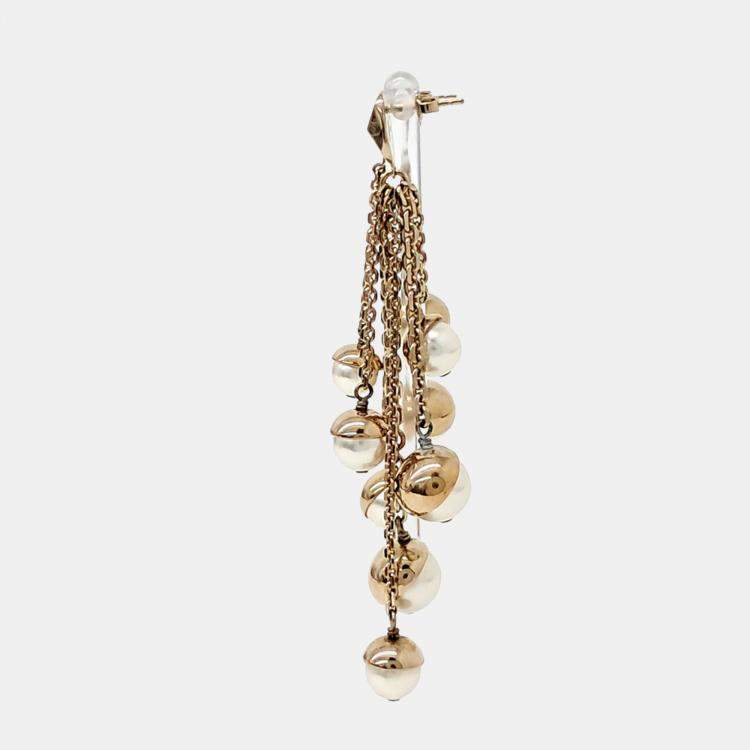 Pre Owned Dior Gold Plated Pearl earrings