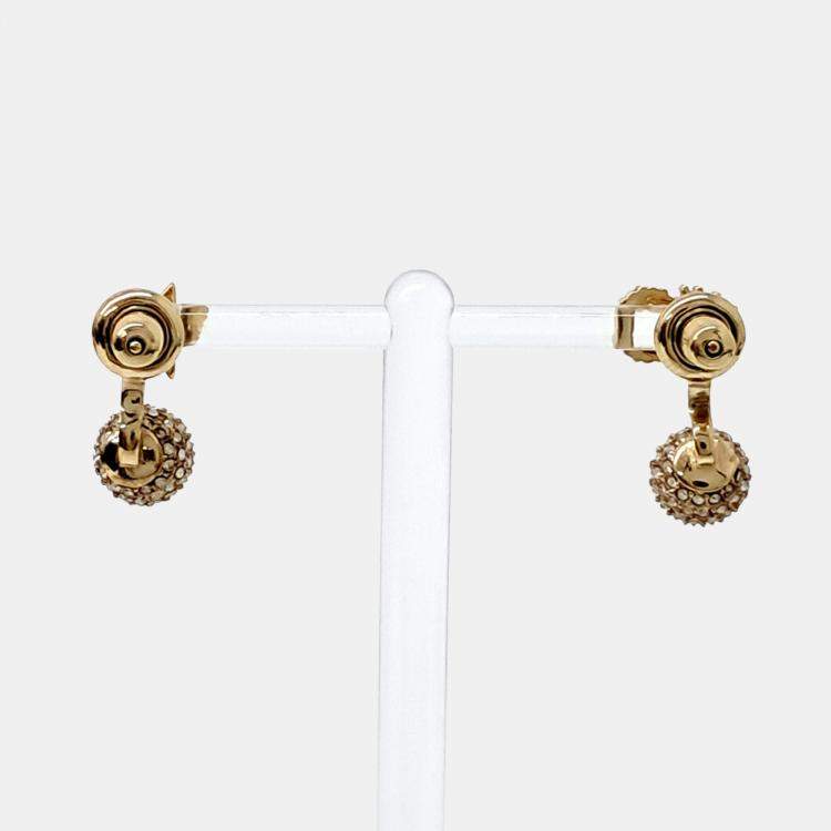 Pre Owned Dior Gold Tone Earrings