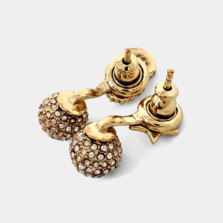 Pre Owned Dior Gold Tone Earrings