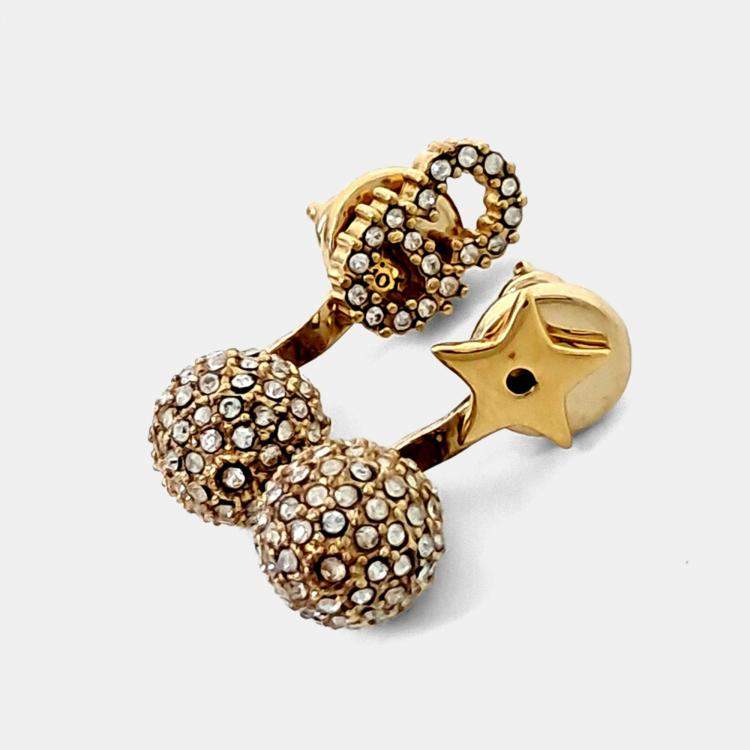 Pre Owned Dior Gold Tone Earrings
