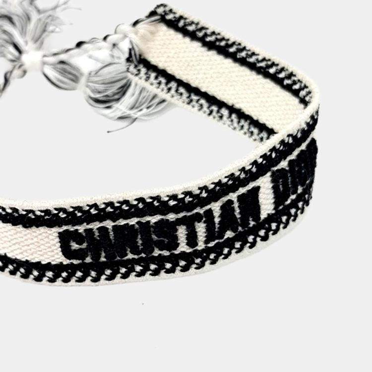 Pre Owned Dior JaDior Black White Bracelet