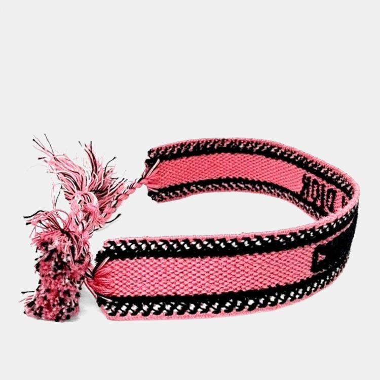Pre Owned Dior Black Pink JaDior Bracelet