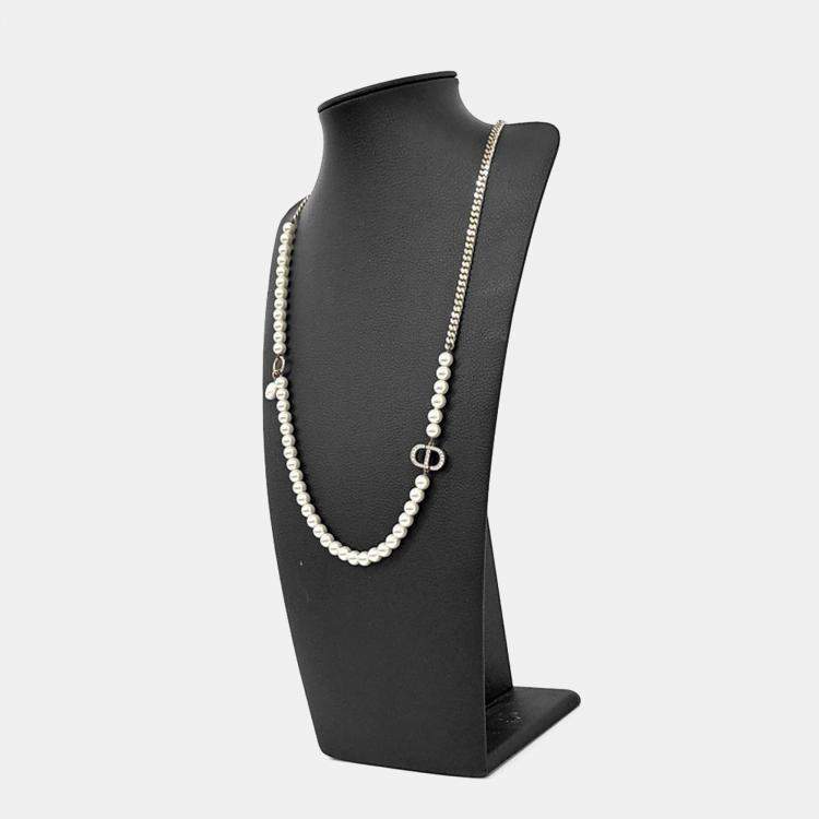 Pre Owned Dior Pearl-embellished Necklace