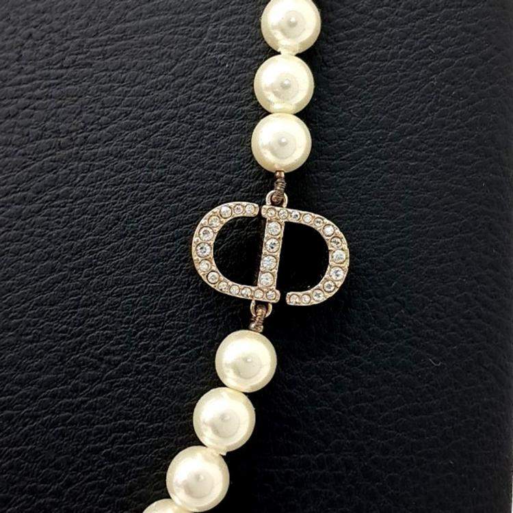 Pre Owned Dior Pearl-embellished Necklace