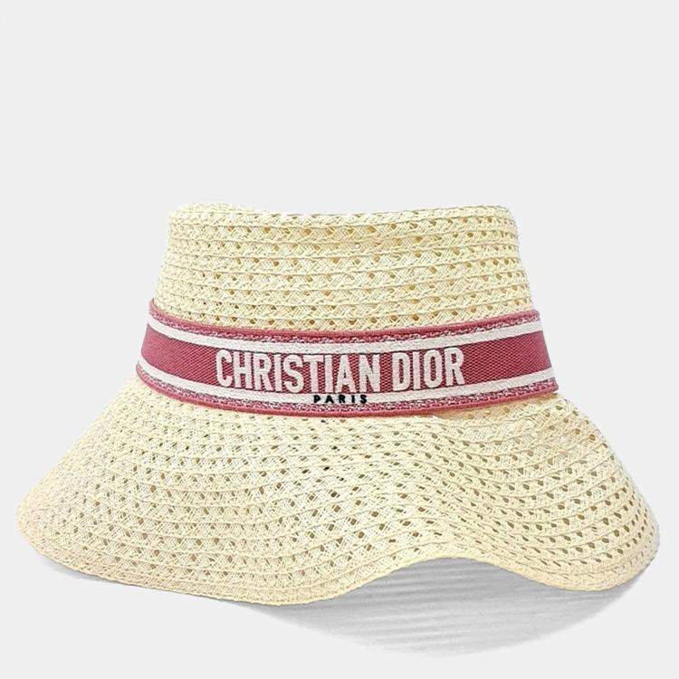 مملوكة مسبقًا Dior Beige Raffia Hat
