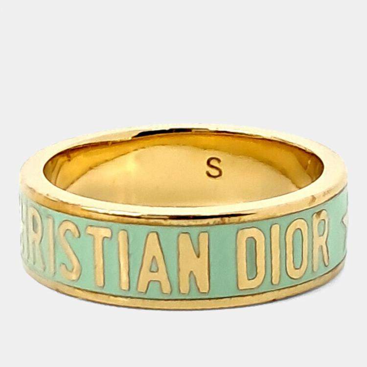 Pre Owned Dior Gold Tone Metal Ring