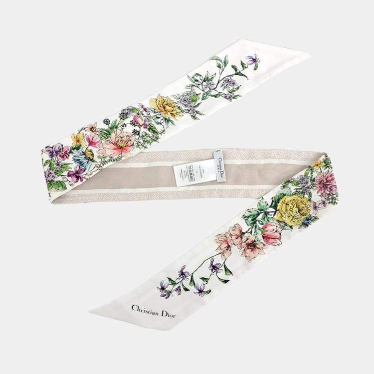 Pre Owned Dior Multicolor Silk Mitzah Bandeau