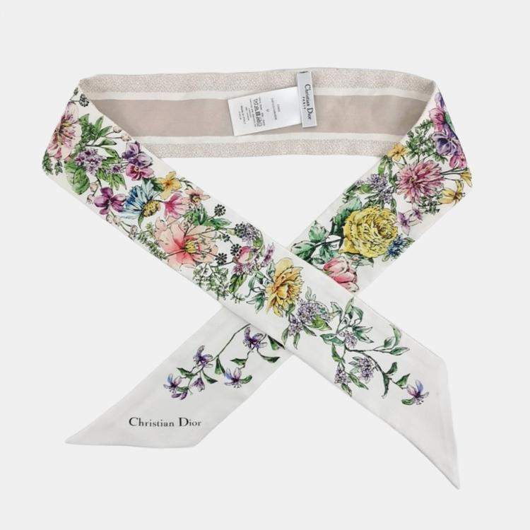 Pre Owned Dior Multicolor Silk Mitzah Bandeau