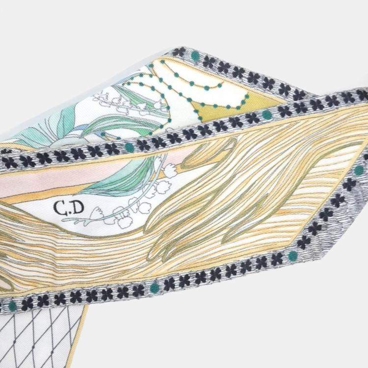 Pre Owned Dior Multicolor Silk Mitzah Bandeau