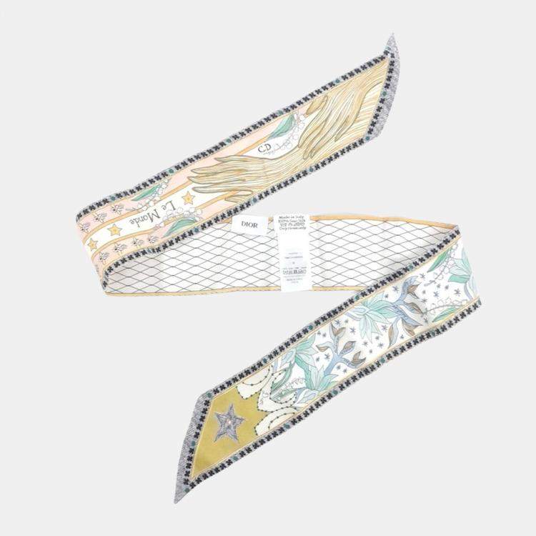 Pre Owned Dior Multicolor Silk Mitzah Bandeau