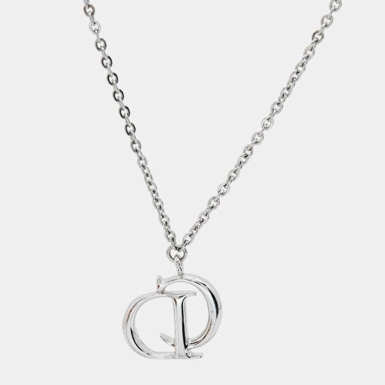 مملوكة مسبقًا Dior CD Silver Tone Necklace