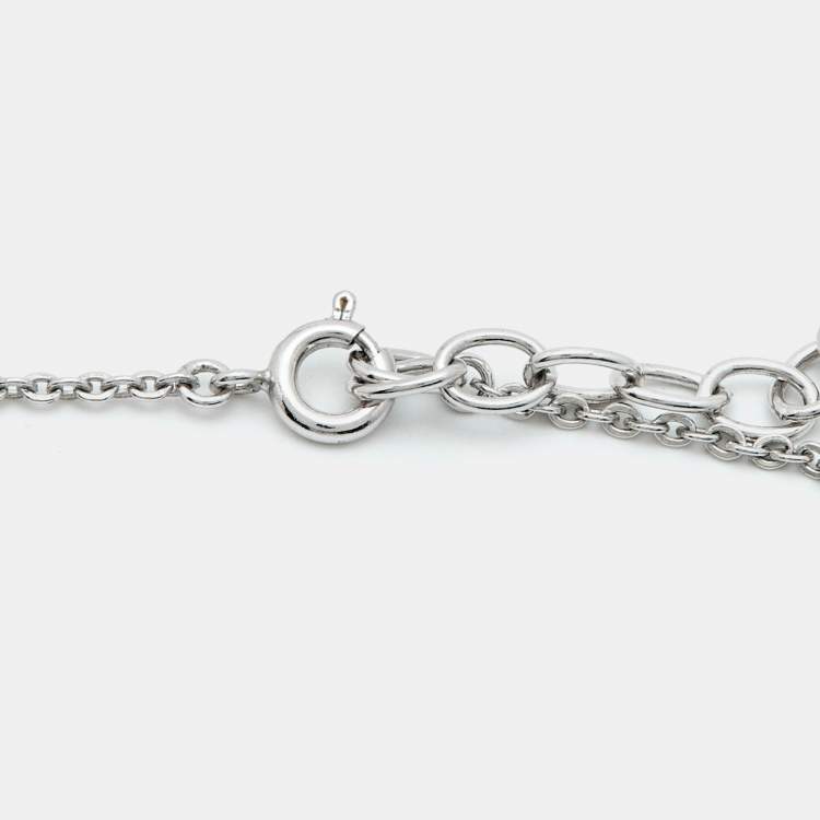 مملوكة مسبقًا Dior CD Silver Tone Necklace