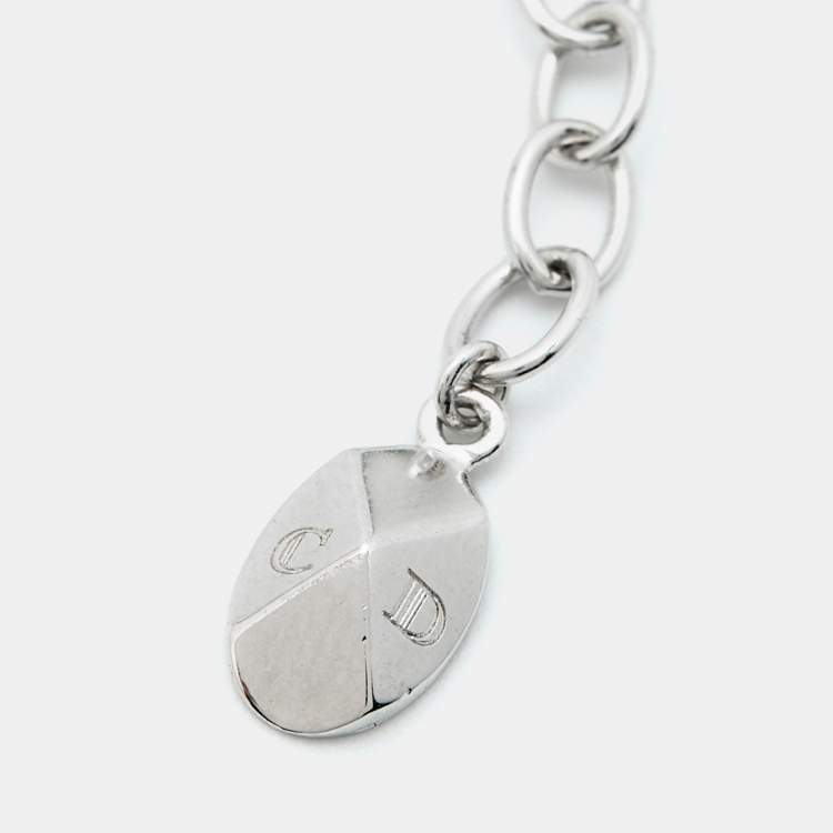 مملوكة مسبقًا Dior CD Silver Tone Necklace