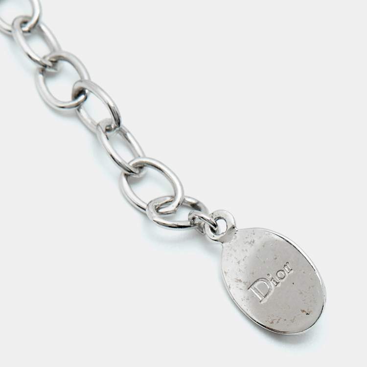 مملوكة مسبقًا Dior CD Silver Tone Necklace