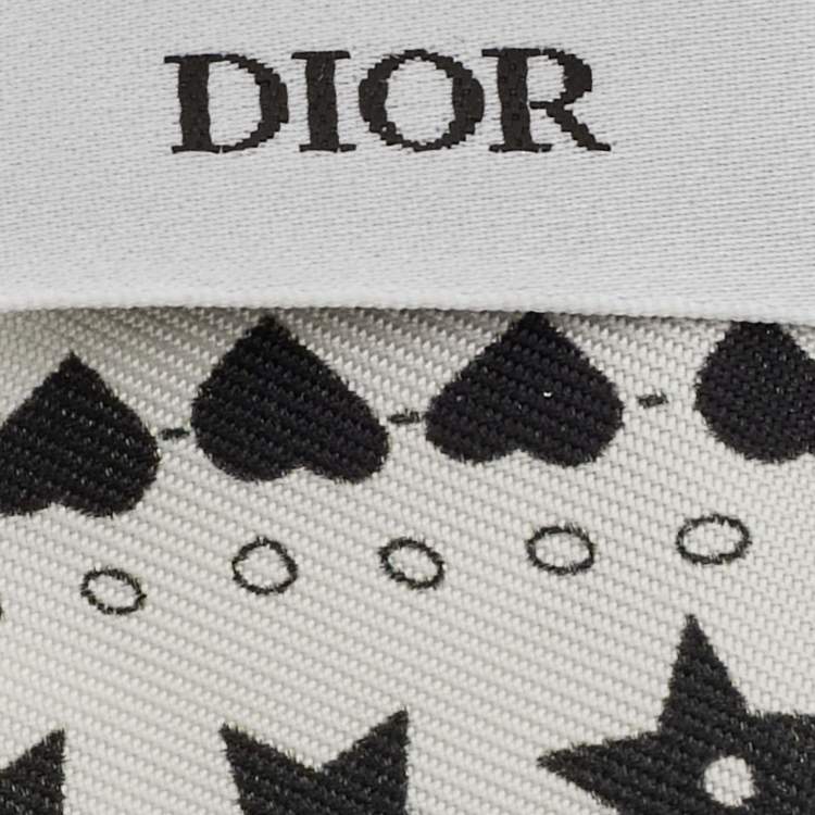 مملوكة مسبقًا Dior White La Papesse Tarot Silk Mitzah Scarf