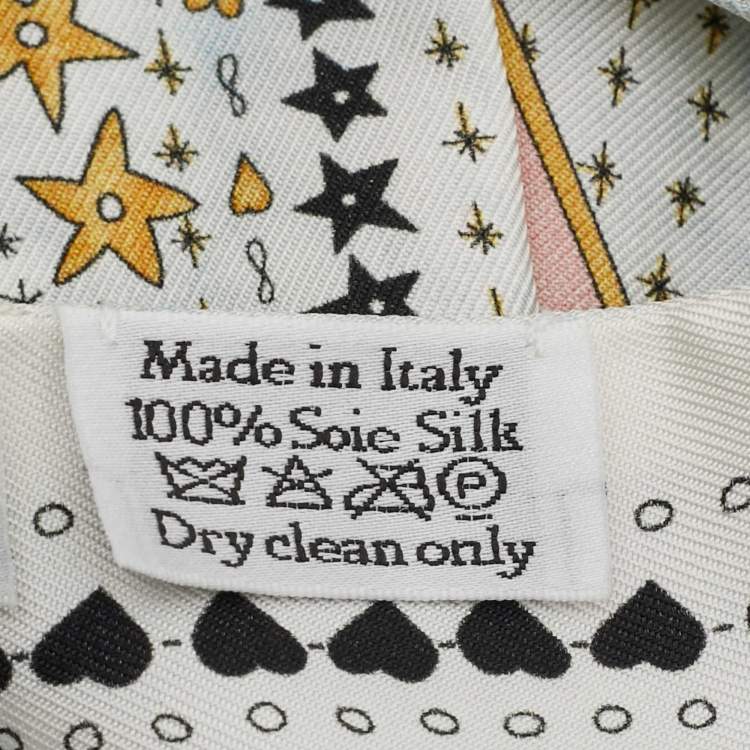 مملوكة مسبقًا Dior White La Papesse Tarot Silk Mitzah Scarf