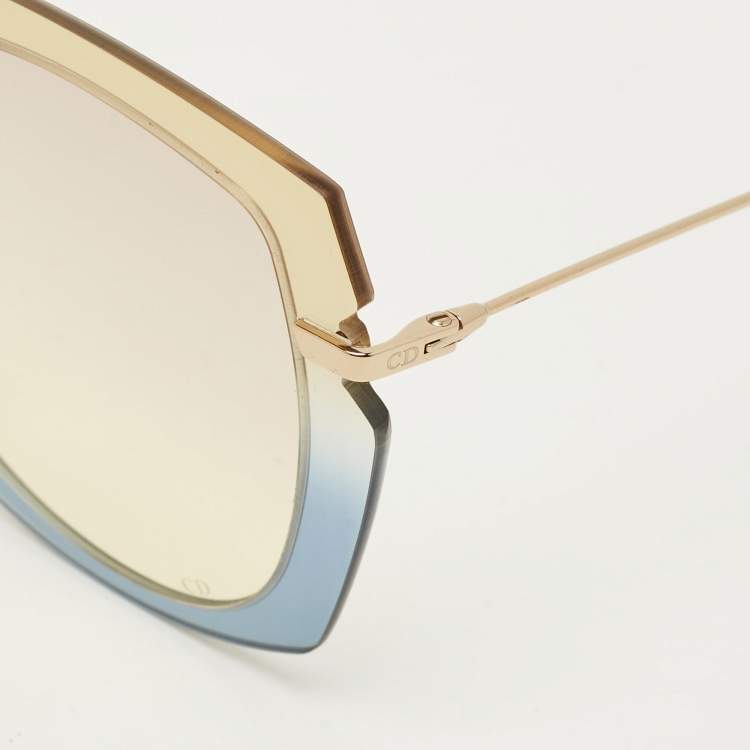 Pre Owned نظارة شمسية ديور ألتيتيود1 3LGVC متدرجة وردية/صفراء كبيرة الحجم