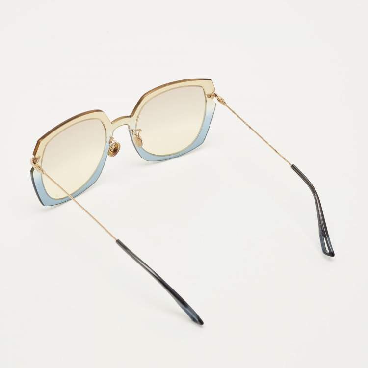 Pre Owned نظارة شمسية ديور ألتيتيود1 3LGVC متدرجة وردية/صفراء كبيرة الحجم