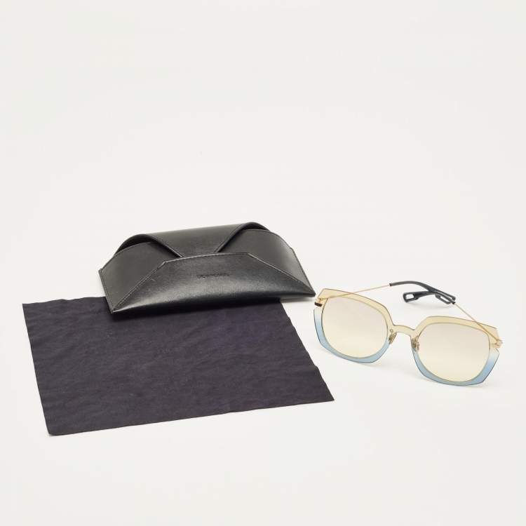 Pre Owned نظارة شمسية ديور ألتيتيود1 3LGVC متدرجة وردية/صفراء كبيرة الحجم