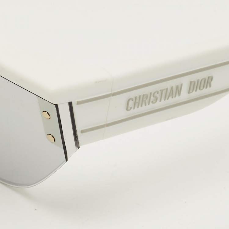 مملوكة مسبقًا Dior White/Grey Mirrored 51A4 DiorClub M3U Cat Eye Sunglasses