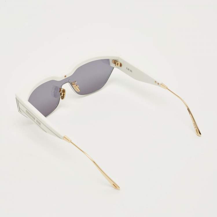 مملوكة مسبقًا Dior White/Grey Mirrored 51A4 DiorClub M3U Cat Eye Sunglasses