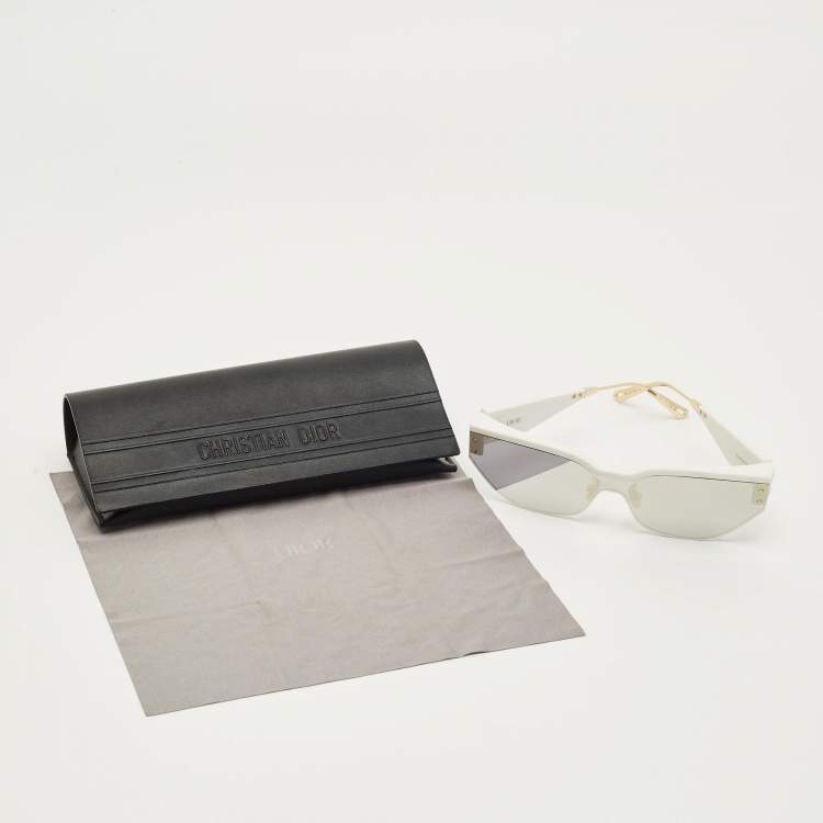 مملوكة مسبقًا Dior White/Grey Mirrored 51A4 DiorClub M3U Cat Eye Sunglasses