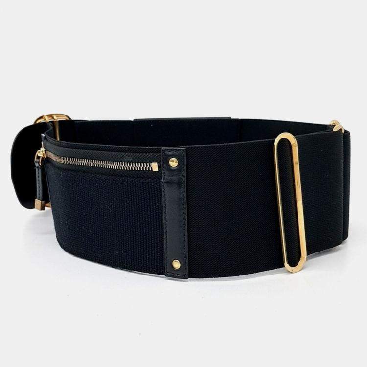 Pre Owned Dior Leather saddle belt