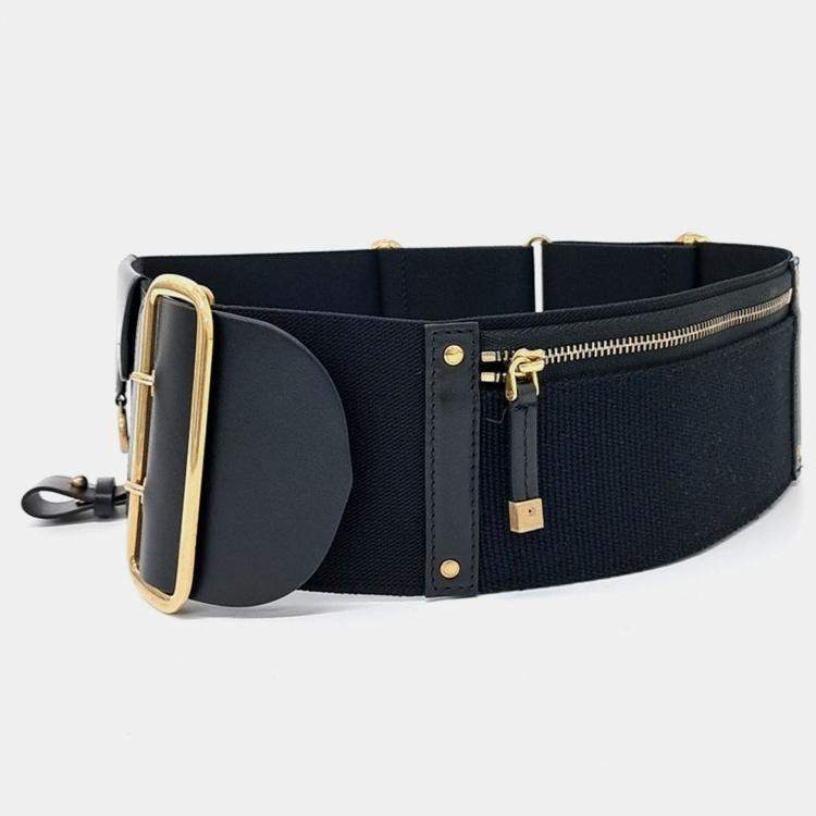 Pre Owned Dior Leather saddle belt
