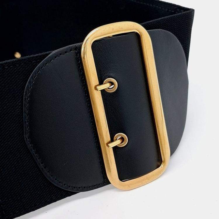 Pre Owned Dior Leather saddle belt