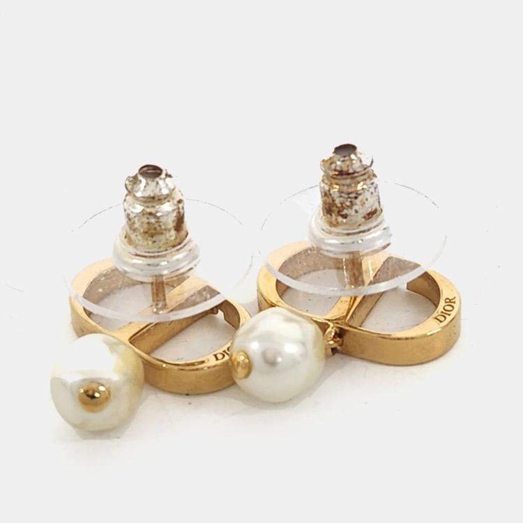 Pre Owned Dior Gold Plated Metal earrings