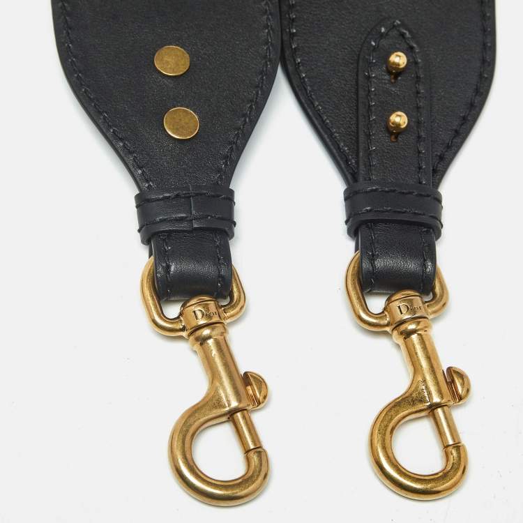 مملوكة مسبقًا حمالة حقيبة كتف ديور جلد مضفر أسود