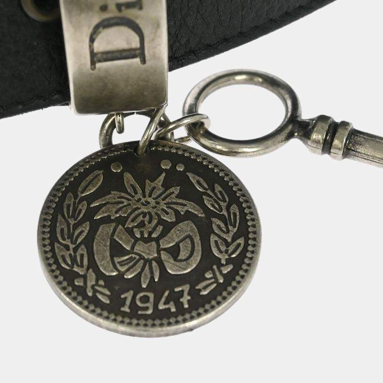 مملوكة مسبقًا حزام كريستيان ديور جلد أسود 95