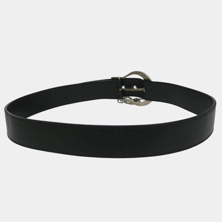 مملوكة مسبقًا حزام كريستيان ديور جلد أسود 95