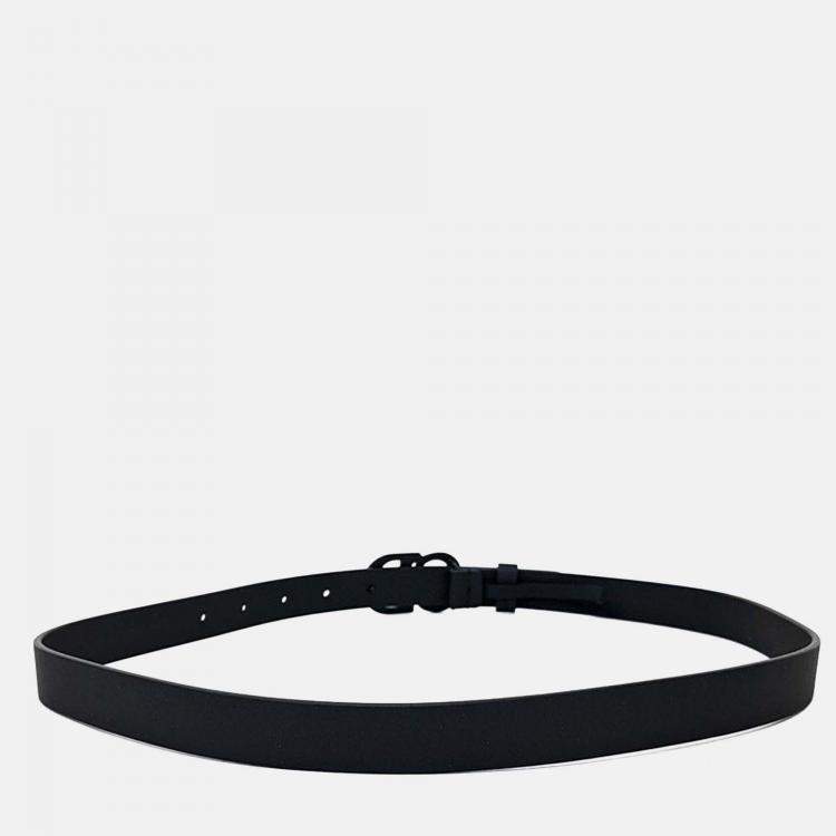مملوكة مسبقًا Dior Black Leather Belt